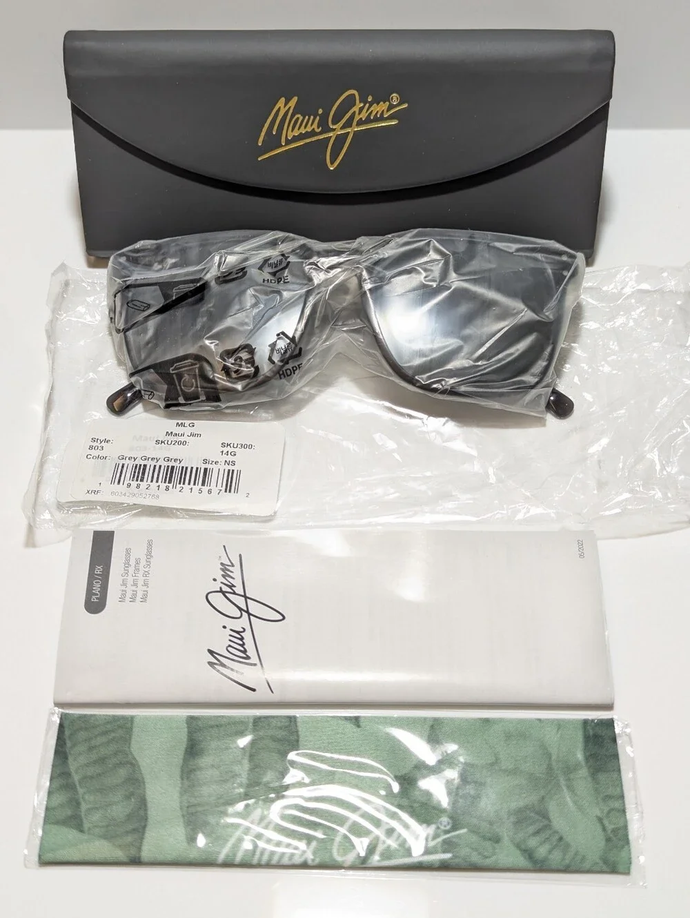 NEW Maui Jim Westside Dark Trans Grey Polarized Grey Lens Sunglasses 803-14G